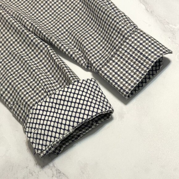 Johnston And Murphy Shirt Mens L Multicolor Long Sleeve Button Up Houndstooth - Picture 8 of 10